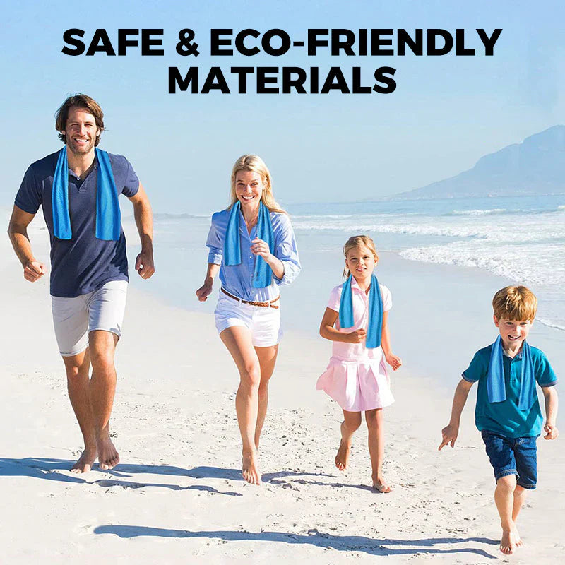 ⏰Summer Sale Buy 1 Get 2 Free❄💦Cold Sweat Towel You Can Use Anywhere, Anytime! Reusable Soft Absorbent Cooling Portable– UK Ready!