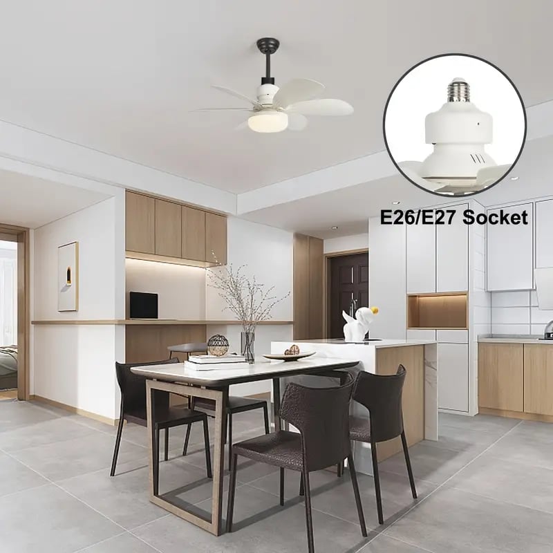 🏆LAST DAY SALE 30% OFF🔥SmartBreez™ LED Ceiling Fan Light – 20.5” Ultra-Quiet with Remote 🎯 | E27 + FREE B22 Adapter 🔌 | For Bedroom 😴, Kitchen 👩‍🍳 & Garage 🛠️ – UK Ready! 🇬🇧