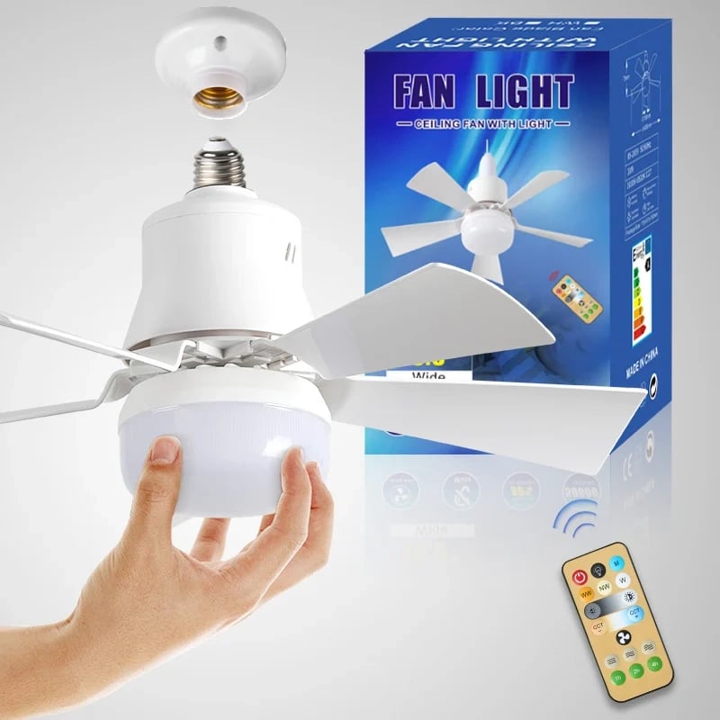 🏆LAST DAY SALE 30% OFF🔥SmartBreez™ LED Ceiling Fan Light – 20.5” Ultra-Quiet with Remote 🎯 | E27 + FREE B22 Adapter 🔌 | For Bedroom 😴, Kitchen 👩‍🍳 & Garage 🛠️ – UK Ready! 🇬🇧