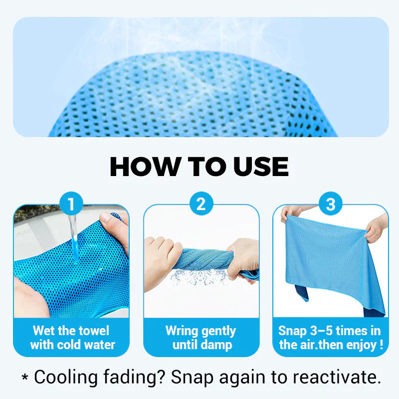 ⏰Summer Sale Buy 1 Get 2 Free❄💦Cold Sweat Towel You Can Use Anywhere, Anytime! Reusable Soft Absorbent Cooling Portable– UK Ready!