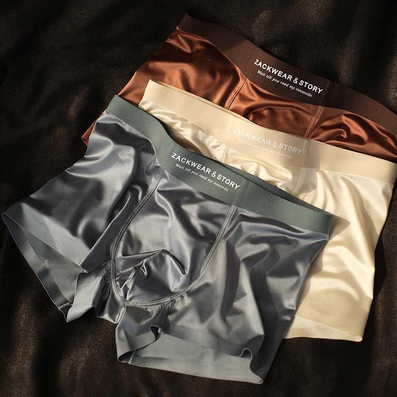 4 PCS Luxury Ice Silk Boxers For Men