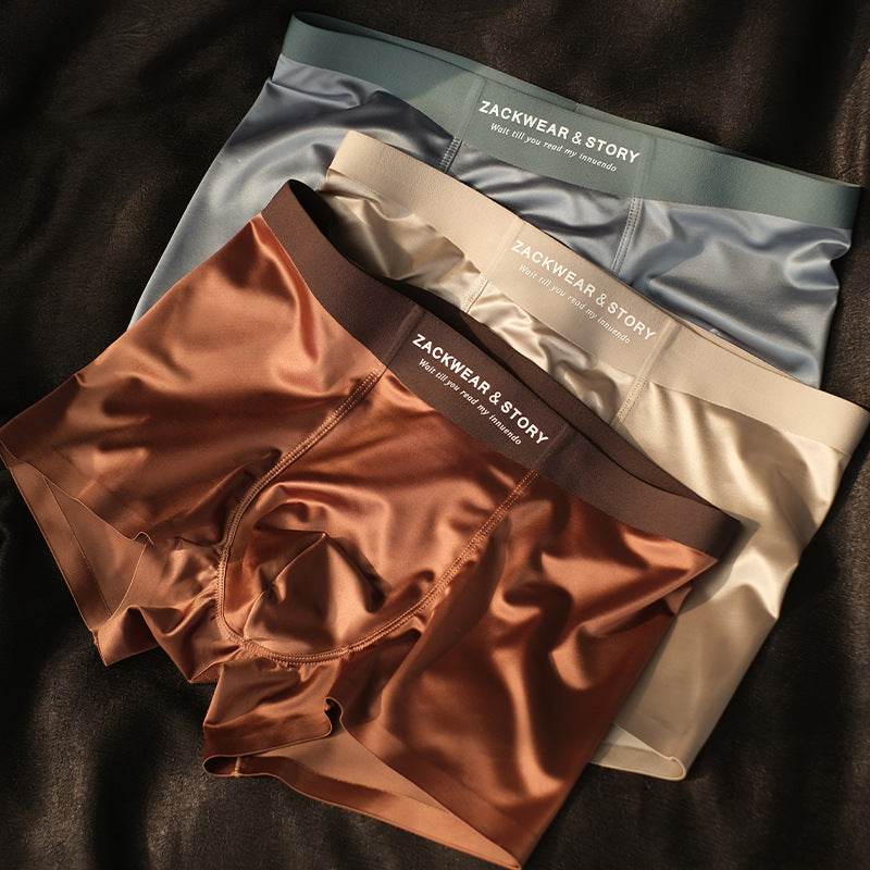 4 PCS Luxury Ice Silk Boxers For Men