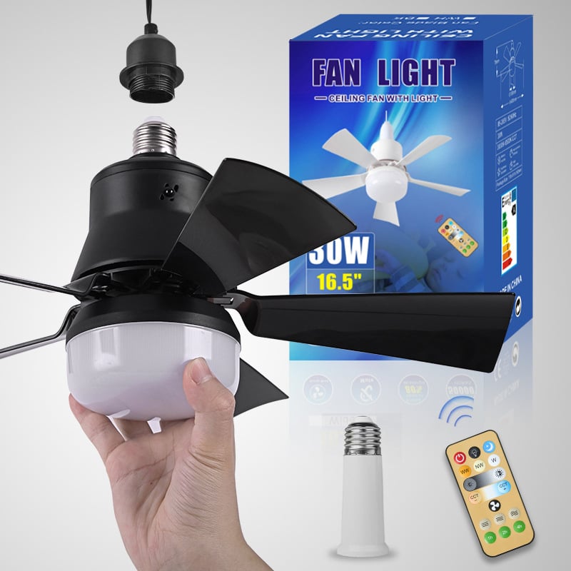🏆LAST DAY SALE 30% OFF🔥SmartBreez™ LED Ceiling Fan Light – 20.5” Ultra-Quiet with Remote 🎯 | E27 + FREE B22 Adapter 🔌 | For Bedroom 😴, Kitchen 👩‍🍳 & Garage 🛠️ – UK Ready! 🇬🇧
