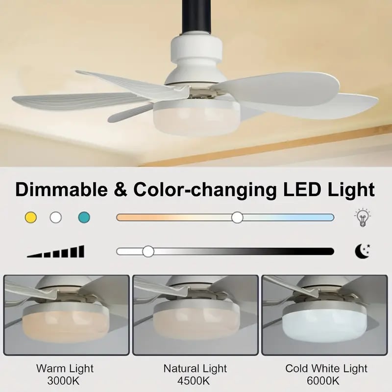 🏆LAST DAY SALE 30% OFF🔥SmartBreez™ LED Ceiling Fan Light – 20.5” Ultra-Quiet with Remote 🎯 | E27 + FREE B22 Adapter 🔌 | For Bedroom 😴, Kitchen 👩‍🍳 & Garage 🛠️ – UK Ready! 🇬🇧