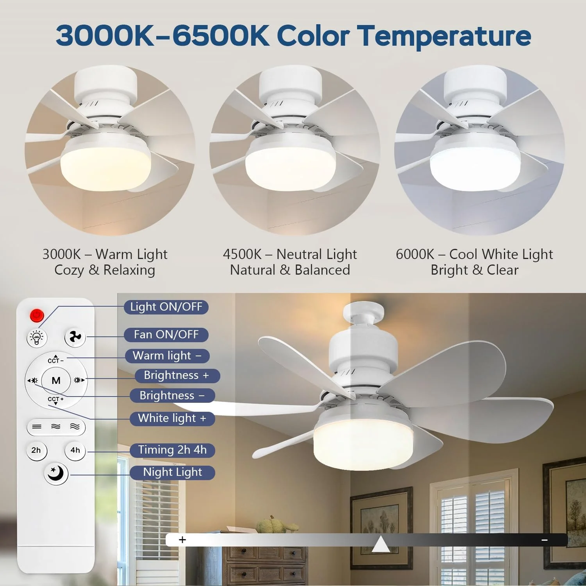 🏆LAST DAY SALE 30% OFF🔥SmartBreez™ LED Ceiling Fan Light – 20.5” Ultra-Quiet with Remote 🎯 | E27 + FREE B22 Adapter 🔌 | For Bedroom 😴, Kitchen 👩‍🍳 & Garage 🛠️ – UK Ready! 🇬🇧