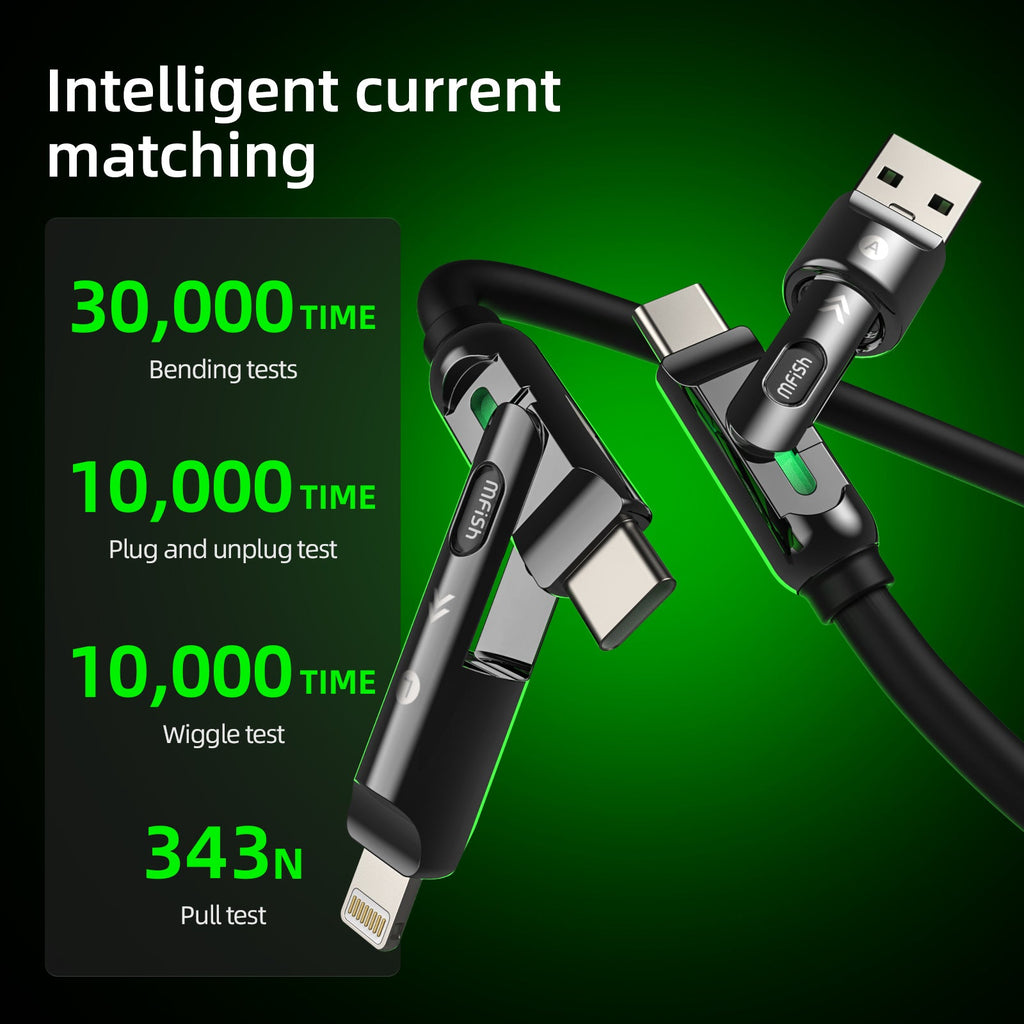 mfish Armored Dragon 3 Charging Cable (6.6ft, 240W, Liquid Silicone)