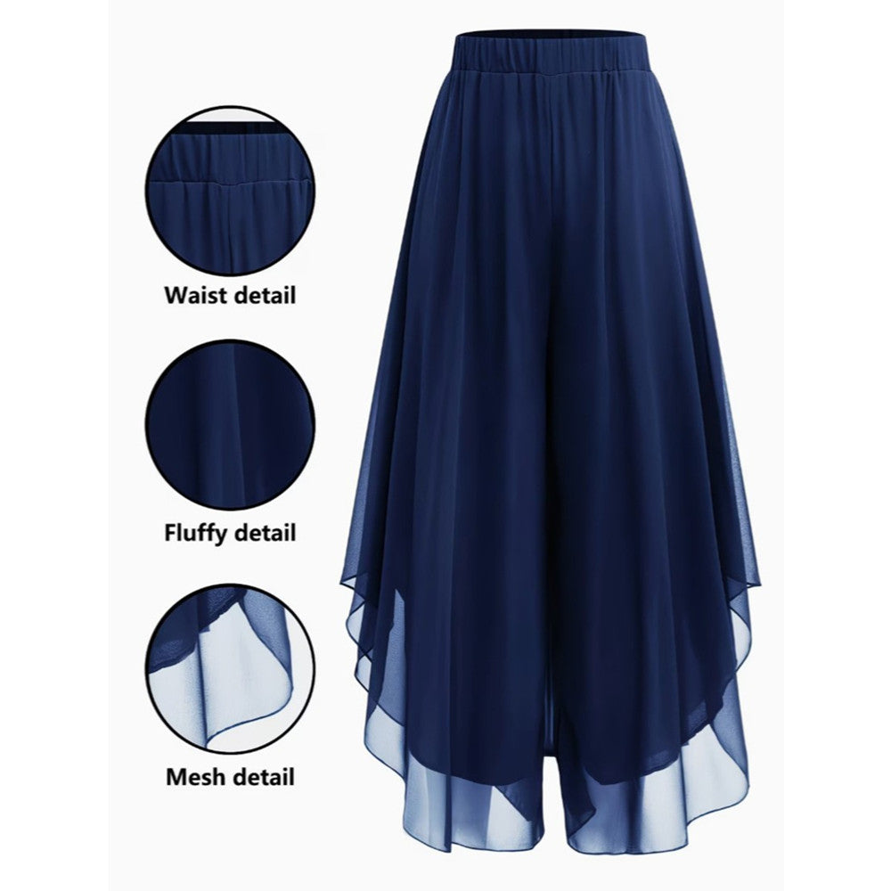 🎁2026 New Arrivals 50% OFF💥Women's Asymmetrical Chiffon Wide-Leg Pants