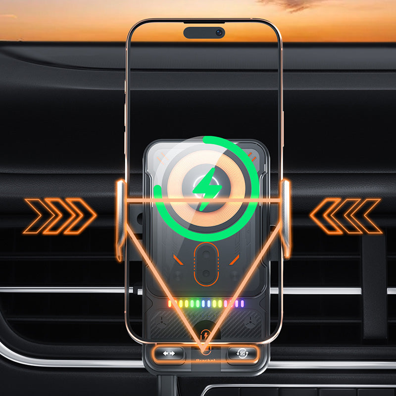 🔥Last Day Sale 49%🔥Smart 2-In-1 Auto-Rotating Car Phone Holder & Wireless Charger