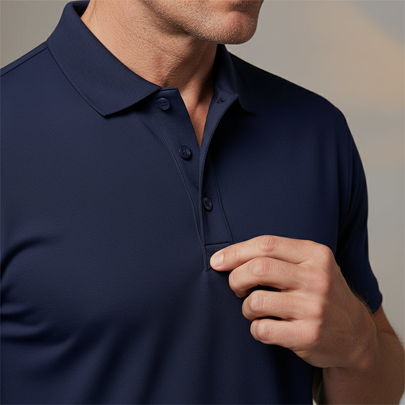 Men's Quick-Dry Short-Sleeve Lapel T-Shirt